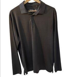 Walter Hagen  11 majors black, size large , 100% cotton golf shirt.